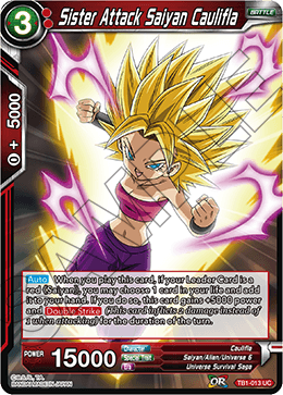 Sister Attack Saiyan Caulifla - Tournament of Power - Uncommon - TB1-013