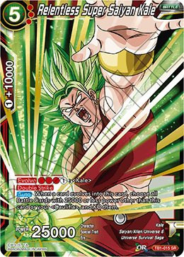 Relentless Super Saiyan Kale - Tournament of Power - Super Rare - TB1-015
