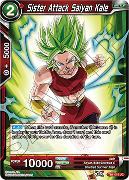 Sister Attack Saiyan Kale - Tournament of Power - Uncommon - TB1-016