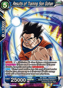 Results of Training Son Gohan - Tournament of Power - Rare - TB1-028