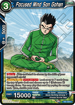 Focused Mind Son Gohan - Tournament of Power - Common - TB1-029