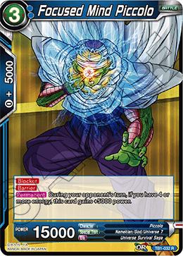Focused Mind Piccolo - Tournament of Power - Rare - TB1-032