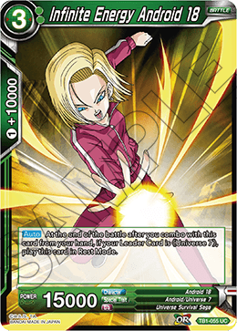 Infinite Energy Android 18 - Tournament of Power - Uncommon - TB1-055