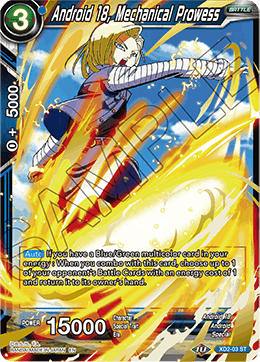Android 18, Mechanical Prowess - Malicious Machinations - Starter Rare - XD2-03