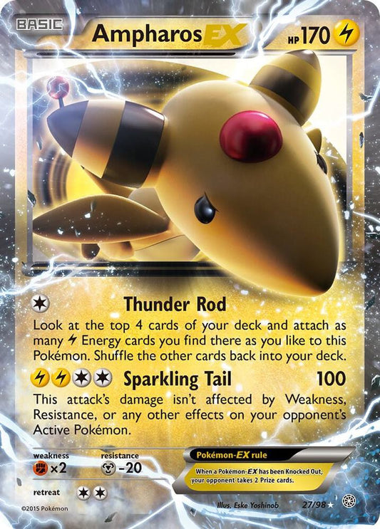 Ampharos EX - XY - Ancient Origins - Ultra Rare - 27/98