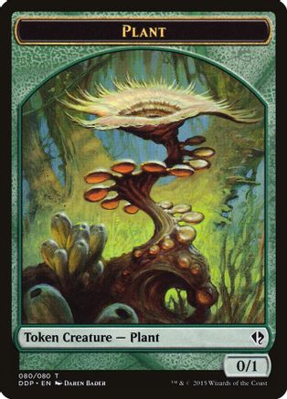 Plant Token - Duel Decks: Zendikar vs. Eldrazi - T - 80