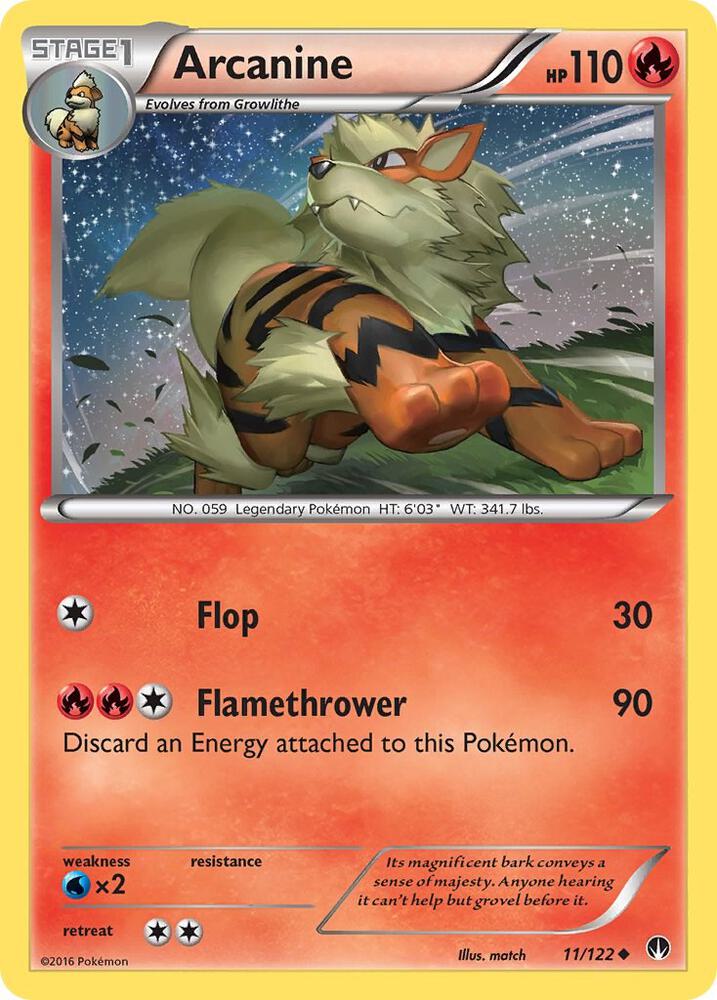 Arcanine - XY - BREAKpoint - Uncommon - 11/122