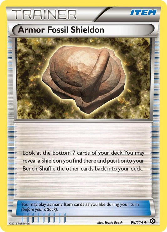 Armor Fossil Shieldon - XY - Steam Siege - Uncommon - 98/114
