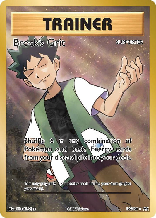 Brock's Grit (Full Art) - XY - Evolutions - Ultra Rare - 107/108