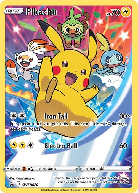 Pikachu - SWSH020 - SWSH: Sword & Shield Promo Cards - Promo - SWSH020