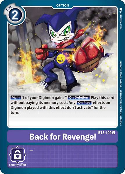 Back for Revenge! - Release Special Booster - Uncommon - BT3-109 U