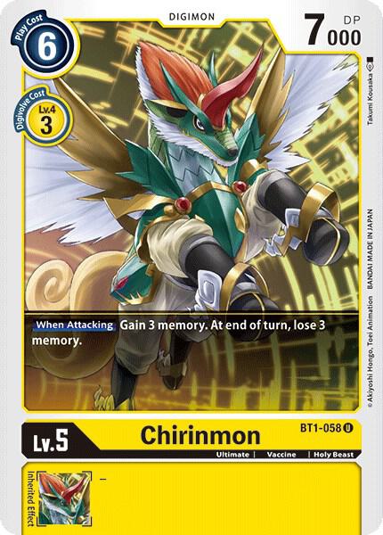 Chirinmon - Release Special Booster - Uncommon - BT1-058 U