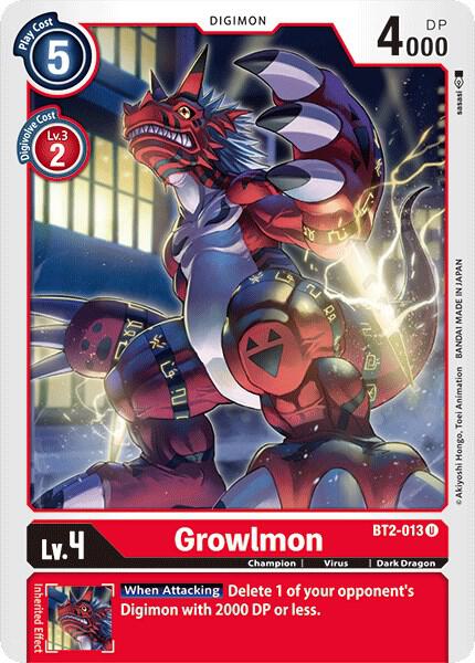 Growlmon - Release Special Booster - Uncommon - BT2-013 U