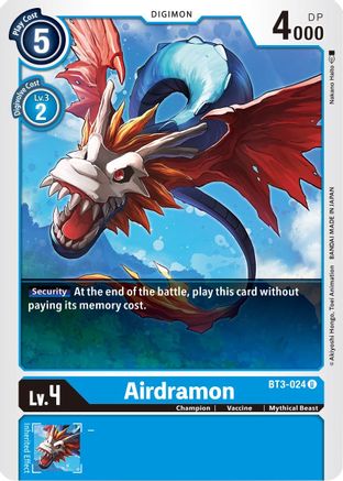 Airdramon - Release Special Booster - Uncommon - BT3-024 U