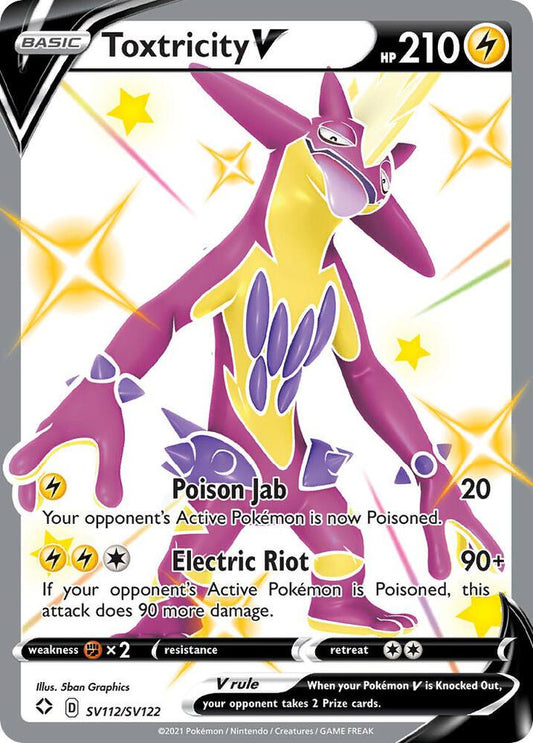 Toxtricity V - Shining Fates: Shiny Vault - Shiny Holo Rare - SV112/SV122