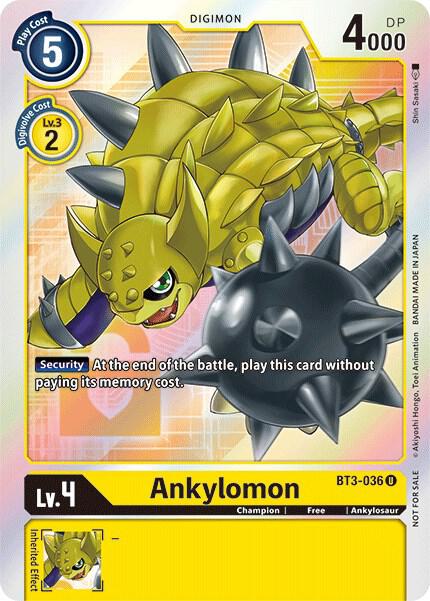 Ankylomon (Box Topper) - Release Special Booster - Uncommon - BT3-036 U