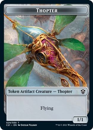 Golem (27) // Thopter Double-sided Token - Commander 2021 - T -