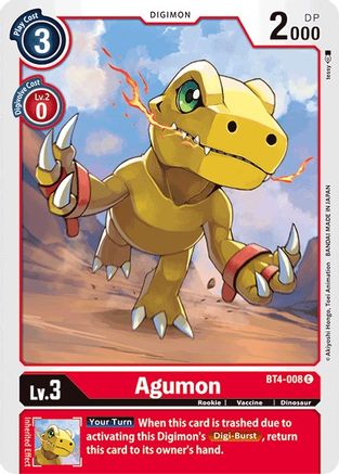 Agumon - Great Legend - Common - BT4-008 C