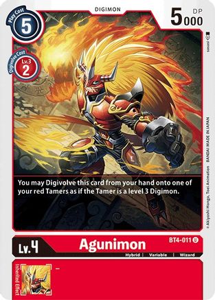 Agunimon - Great Legend - Uncommon - BT4-011 U