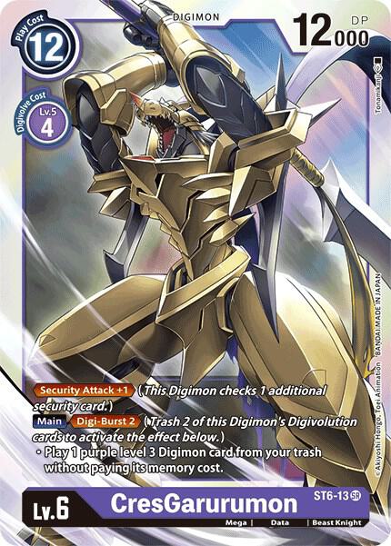 CresGarurumon - Starter Deck 06: Venomous Violet - Super Rare - ST6-13 SR