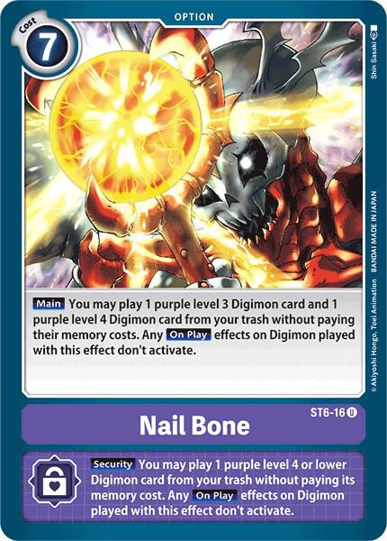 Nail Bone - Starter Deck 06: Venomous Violet - Uncommon - ST6-16 U