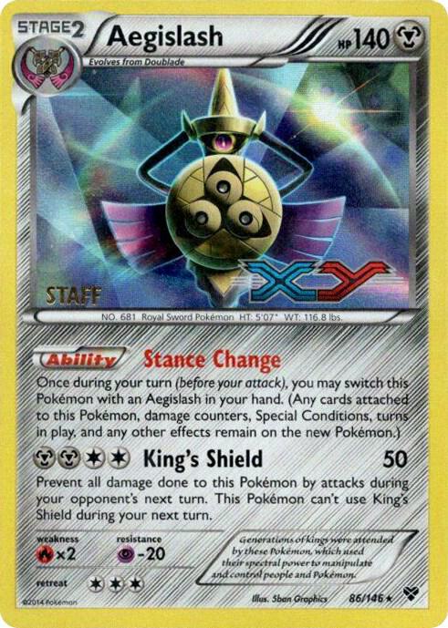 Aegislash - 86/146 (Prerelease) [Staff] - XY Promos - Promo - 86/146