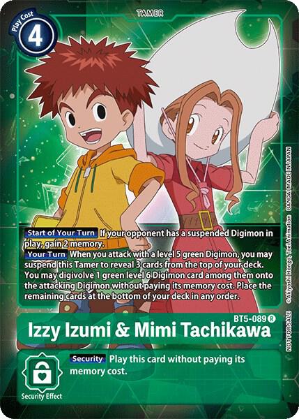 Izzy Izumi & Mimi Tachikawa (Box Topper) - Battle of Omni - Rare - BT5-089 R
