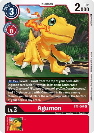 Agumon - Battle of Omni - Common - BT5-007 C