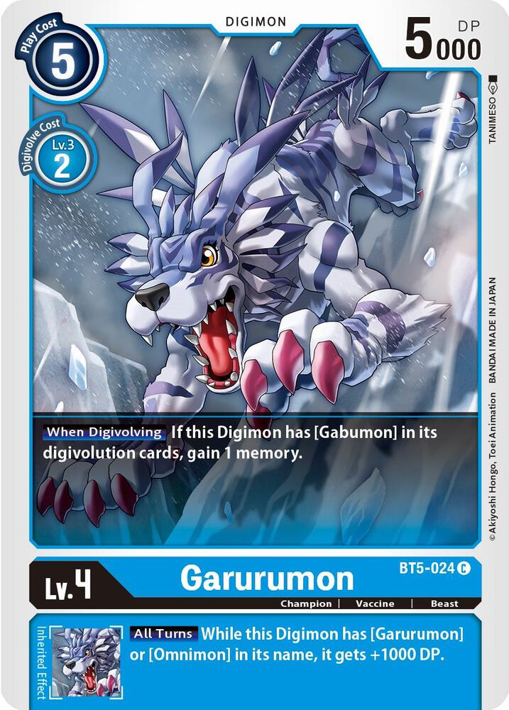 Garurumon - Battle of Omni - Common - BT5-024 C