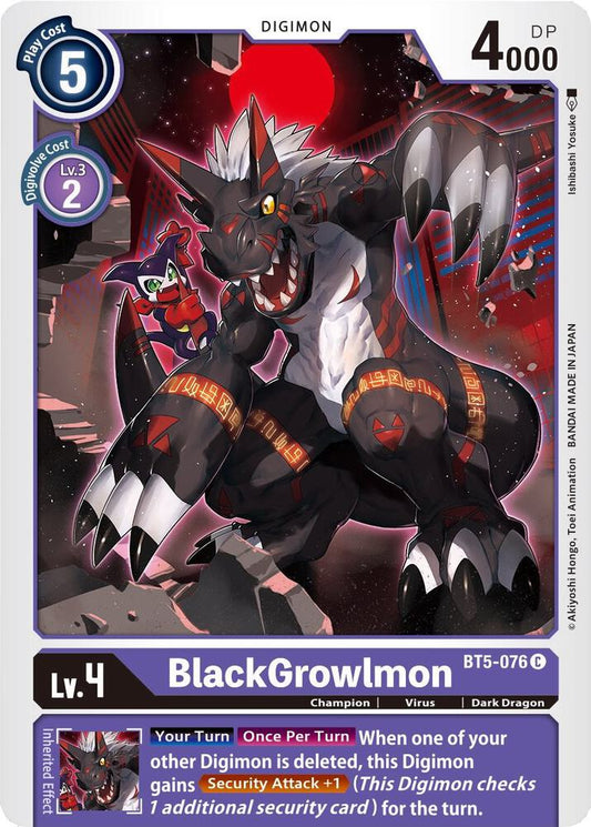 BlackGrowlmon - Battle of Omni - Common - BT5-076 C