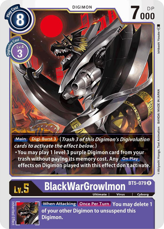 BlackWarGrowlmon - Battle of Omni - Rare - BT5-079 R