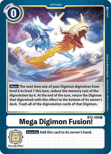 Mega Digimon Fusion! - Battle of Omni - Rare - BT5-109 R
