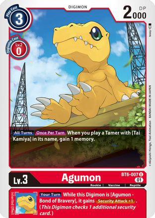 Agumon - Double Diamond - Uncommon - BT6-007 U