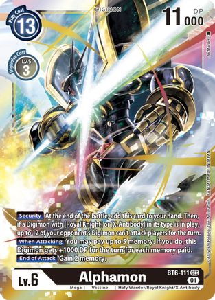 Alphamon - Double Diamond - Secret Rare - BT6-111 SEC