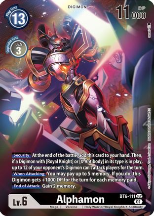 Alphamon (Alternate Art) - Double Diamond - Secret Rare - BT6-111 SEC