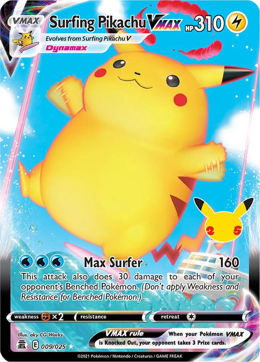 Surfing Pikachu VMAX - Celebrations - Ultra Rare - 009/025