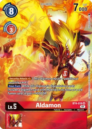 Aldamon (1-Year Anniversary Box Topper) - Great Legend - Super Rare - BT4-016 SR