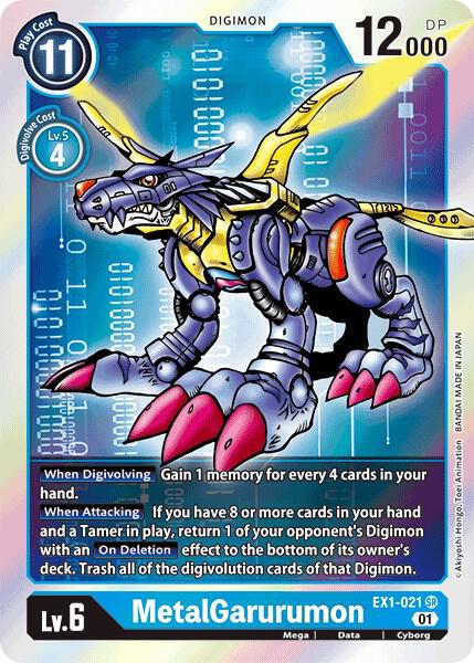 MetalGarurumon - Classic Collection - Super Rare - EX1-021 SR