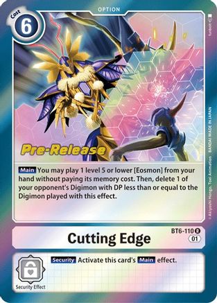 Cutting Edge - Double Diamond Pre-Release Cards - Rare - BT6-110 R