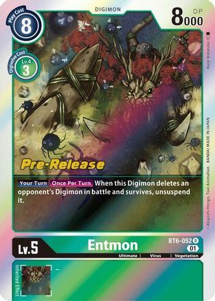 Entmon - Double Diamond Pre-Release Cards - Rare - BT6-052 R