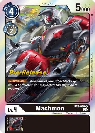 Machmon - Double Diamond Pre-Release Cards - Rare - BT6-059 R