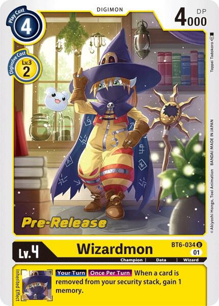 Wizardmon - Double Diamond Pre-Release Cards - Uncommon - BT6-034 U