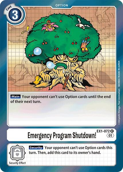 Emergency Program Shutdown! - Classic Collection - Rare - EX1-072 R