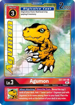 Agumon (Alternate Art) - Classic Collection - Uncommon - EX1-001 U