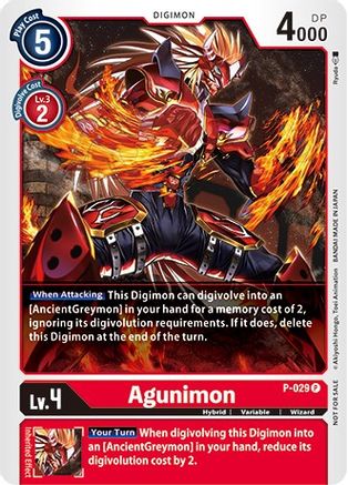 Agunimon - P-029 - Revision Pack Cards - Promo - P-029 P