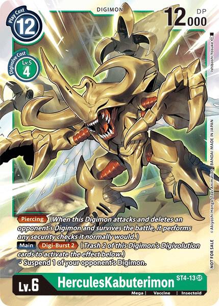 HerculesKabuterimon (Event Pack 2) - Starter Deck 04: Giga Green - Super Rare - ST4-13 SR
