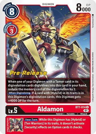 Aldamon - Across Time Pre-Release Cards - Rare - BT12-015 R