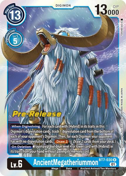 AncientMegatheriummon - Next Adventure Pre-Release Cards - Rare - BT7-030 R