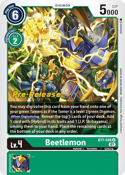 Beetlemon - Next Adventure Pre-Release Cards - Uncommon - BT7-046 U