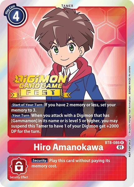 Hiro Amanokawa (Digimon Card Game Fest 2022) - New Awakening - Promo - BT8-086 R